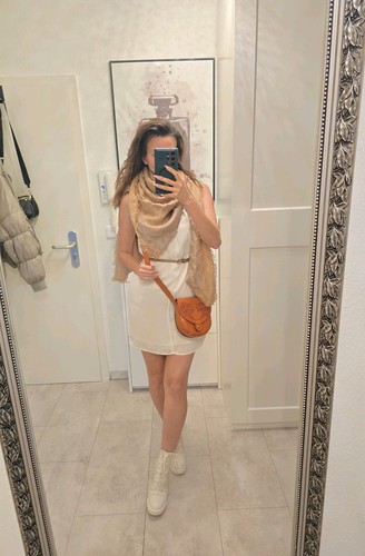 Schal muster beige - schal,
