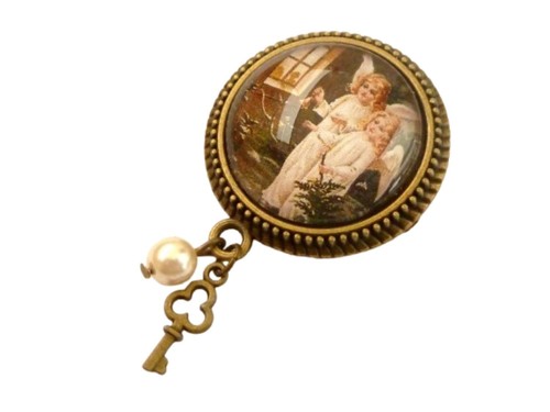 Edle brosche mit engel - edle, motiv