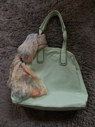Tasche mint mit loopschal neu - mint,