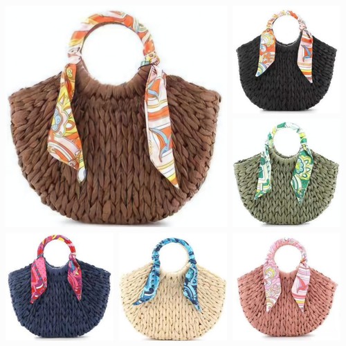 Damen strohtasche mit schal - damen,