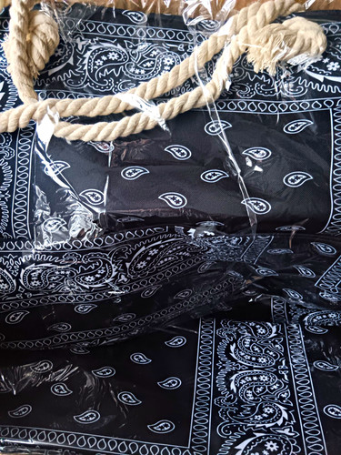 Strandtasche schwarz mit - strandtasche,