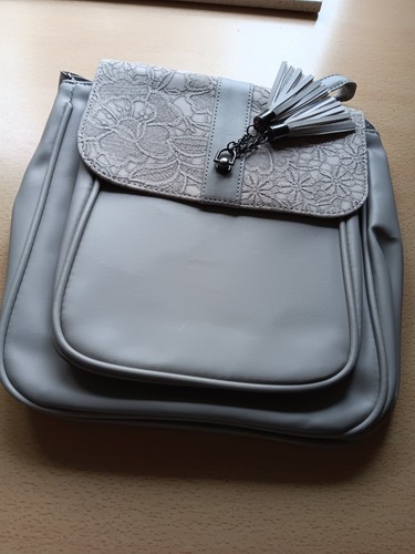 Handtasche hellgrau mit - hellgrau,