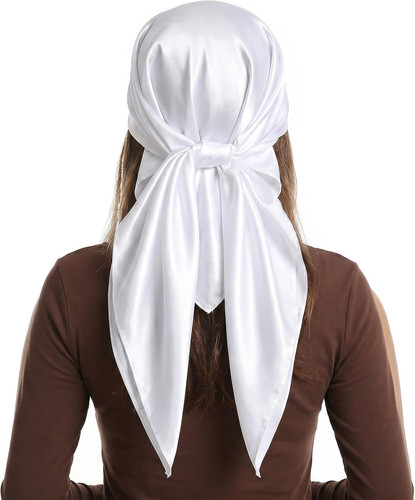 Satin kopftuch damen 90cm - satin,